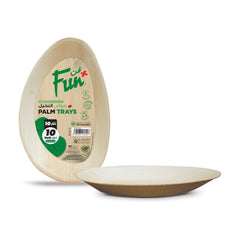 Fun Palm Microwavable Oval Trays 10in [10pcs x 1pkt]