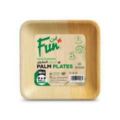 Fun Palm Microwavable Square Plates 8x8in [10pcs x 1pkt]