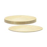 Fun® Wooden Light Brown Round Plate 5.6in [10pcs x 1pkt]