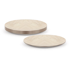 Fun® Wooden Light Brown Round Plates 8.6in [10pcs x 1pkt]