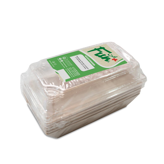 Fun® Wooden Rectangular Containers 155x87x28mm with Lids [5pcs x 1pkt]