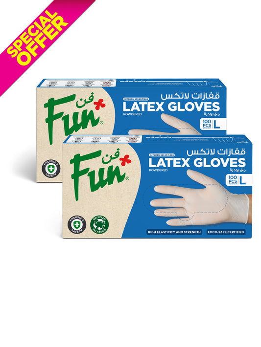 B2SP Fun Disposable Latex White Gloves