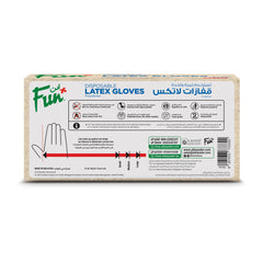 Fun Disposable Latex White Gloves [100pcs x 1pkt]