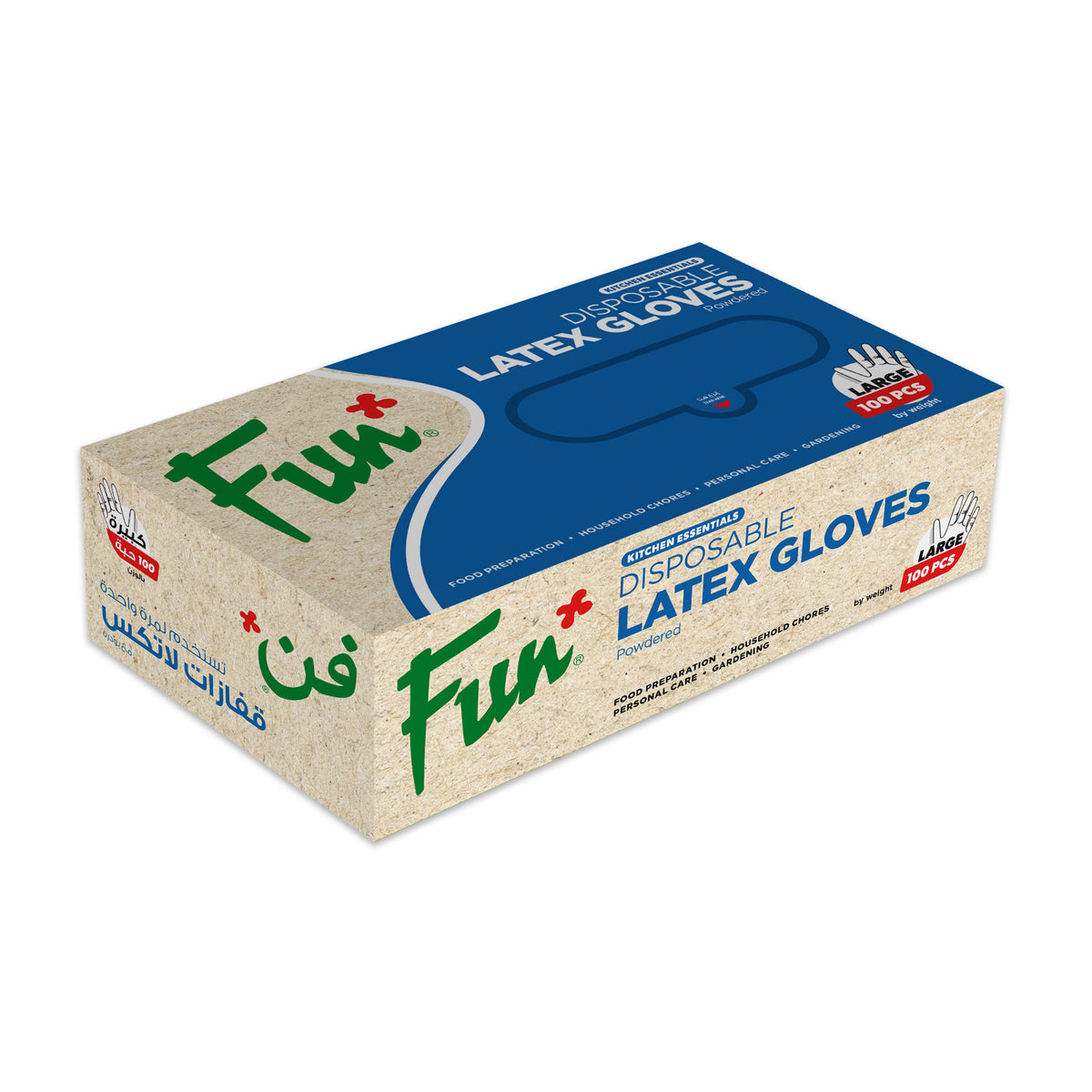 Fun Disposable Latex White Gloves [100pcs x 1pkt]