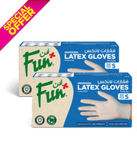 B2SP Fun Disposable Latex White Gloves