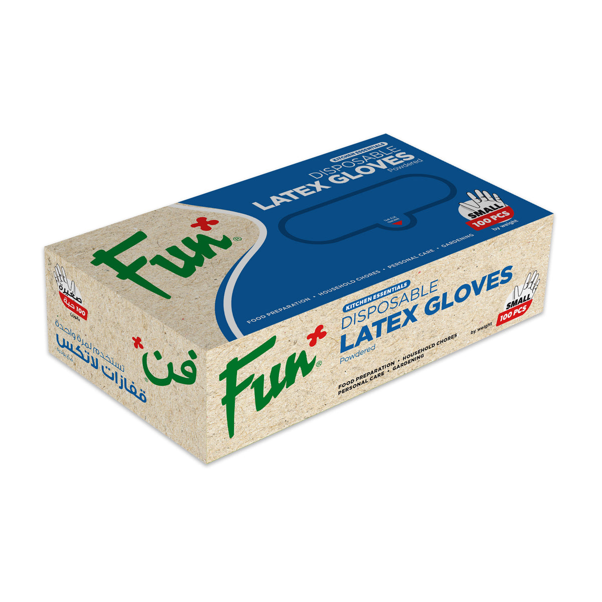 Fun Disposable Latex White Gloves [100pcs x 1pkt]