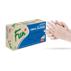 Fun Disposable Vinyl Clear Gloves [100pcs x 1pkt]