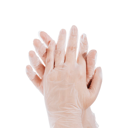 Fun® Disposable Clear Vinyl Gloves Pack of 100