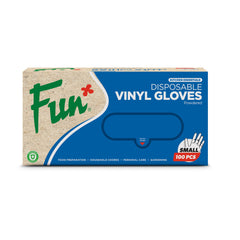 Fun Disposable Vinyl Clear Gloves [100pcs x 1pkt]