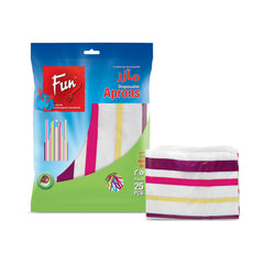 Fun® Disposable Printed Aprons for Adults 28x46cm [25pcs x 1pkt]