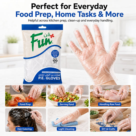 Fun Clear P.E. Gloves [100pcs x 1pkt]