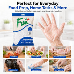 Fun Clear P.E. Gloves [100pcs x 1pkt]