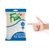 Fun® Standard Clear Embossed P.E. Gloves [100pcs x 1pkt]