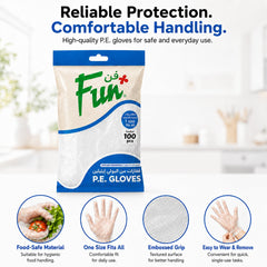 Fun Clear P.E. Gloves [100pcs x 1pkt]