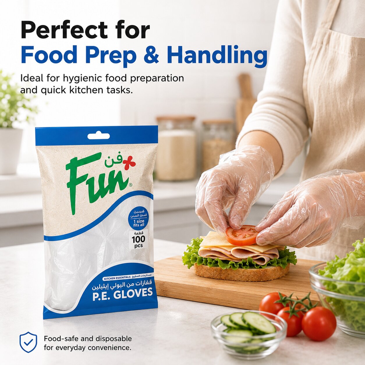 Fun Clear P.E. Gloves [100pcs x 1pkt]