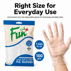 Fun Clear P.E. Gloves [100pcs x 1pkt]