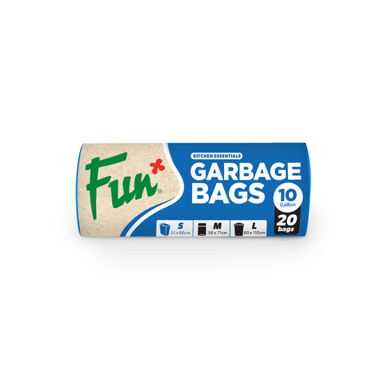 Fun® Biodegradable Blue Garbage Bags on roll 51x66cm [20rl x 1crt]