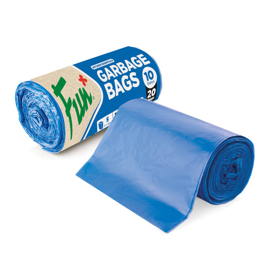 Fun® Biodegradable Blue Garbage Bags on roll 51x66cm [20rl x 1crt]