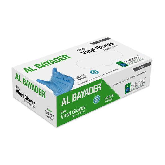 Powder Free Disposable Vinyl Gloves - Large/Blue [P:100pcsx1pkt]