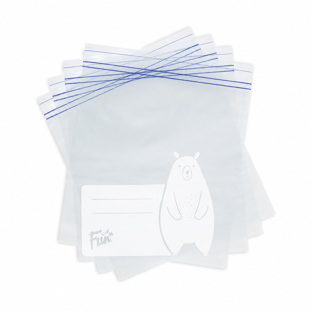 Fun Clear Zipper bags 27x28cm [25pcs x 1pkt]