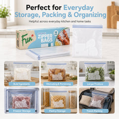 Fun Clear Zipper bags 30x40cm [15pcs x 1pkt]