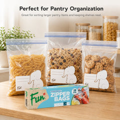 Fun Clear Zipper bags 30x40cm [15pcs x 1pkt]