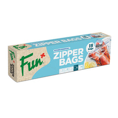Fun® Clear Freezer Zipper bags 30x40cm [15pcs x 1pkt]
