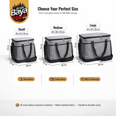 Baya Nar Thermal Insulated Lunch Bag with Handles - 30x23x32cm 1 Piece