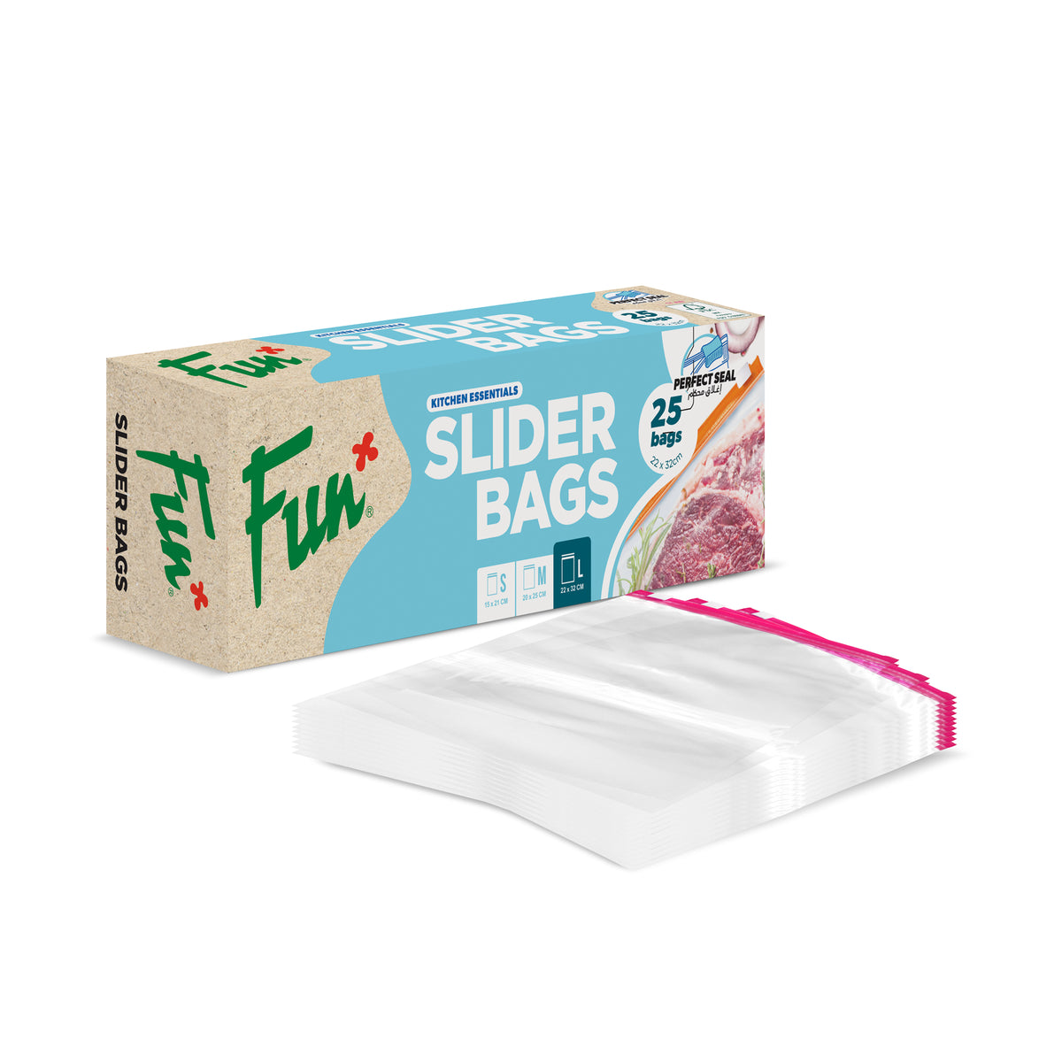 Fun® Clear Slider bags 22x32cm [25pcsx1pkt]