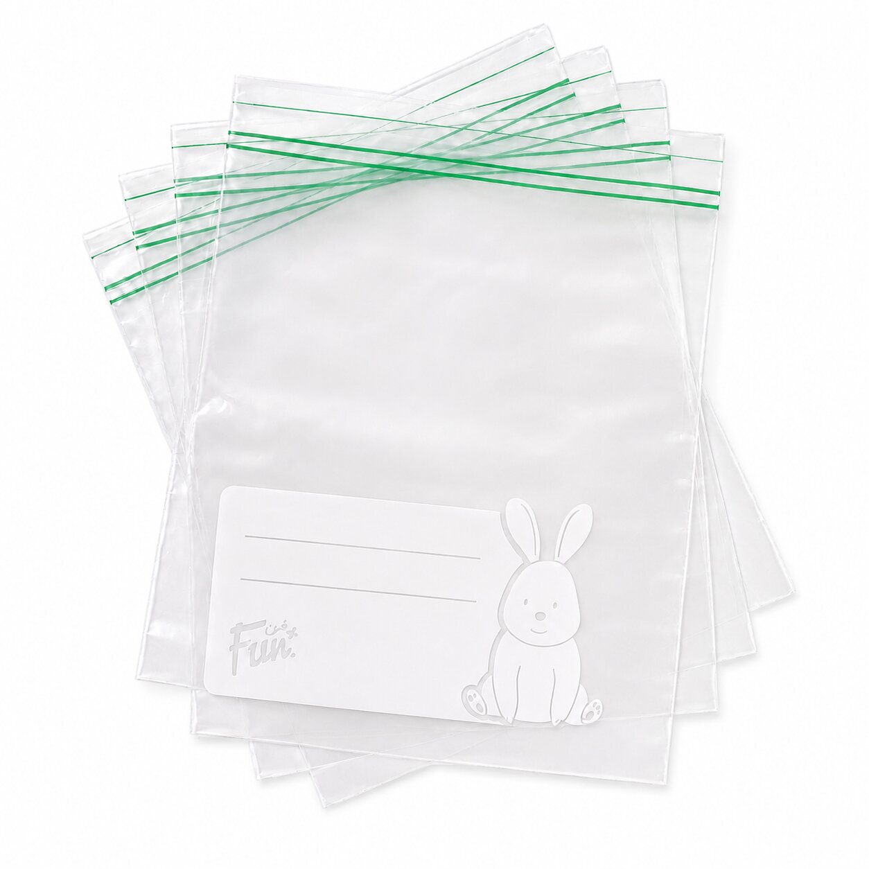 Fun Clear Zipper bags 17x17.5cm [50pcs x 1pkt]