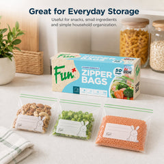 Fun Clear Zipper bags 17x17.5cm [50pcs x 1pkt]