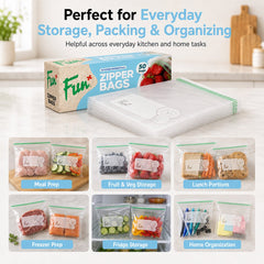Fun Clear Zipper bags 18.3x23.5cm [50pcs x 1pkt]