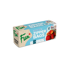 Fun® Clear Zipper bags 18.3x23.5cm [50pcs x 1pkt]