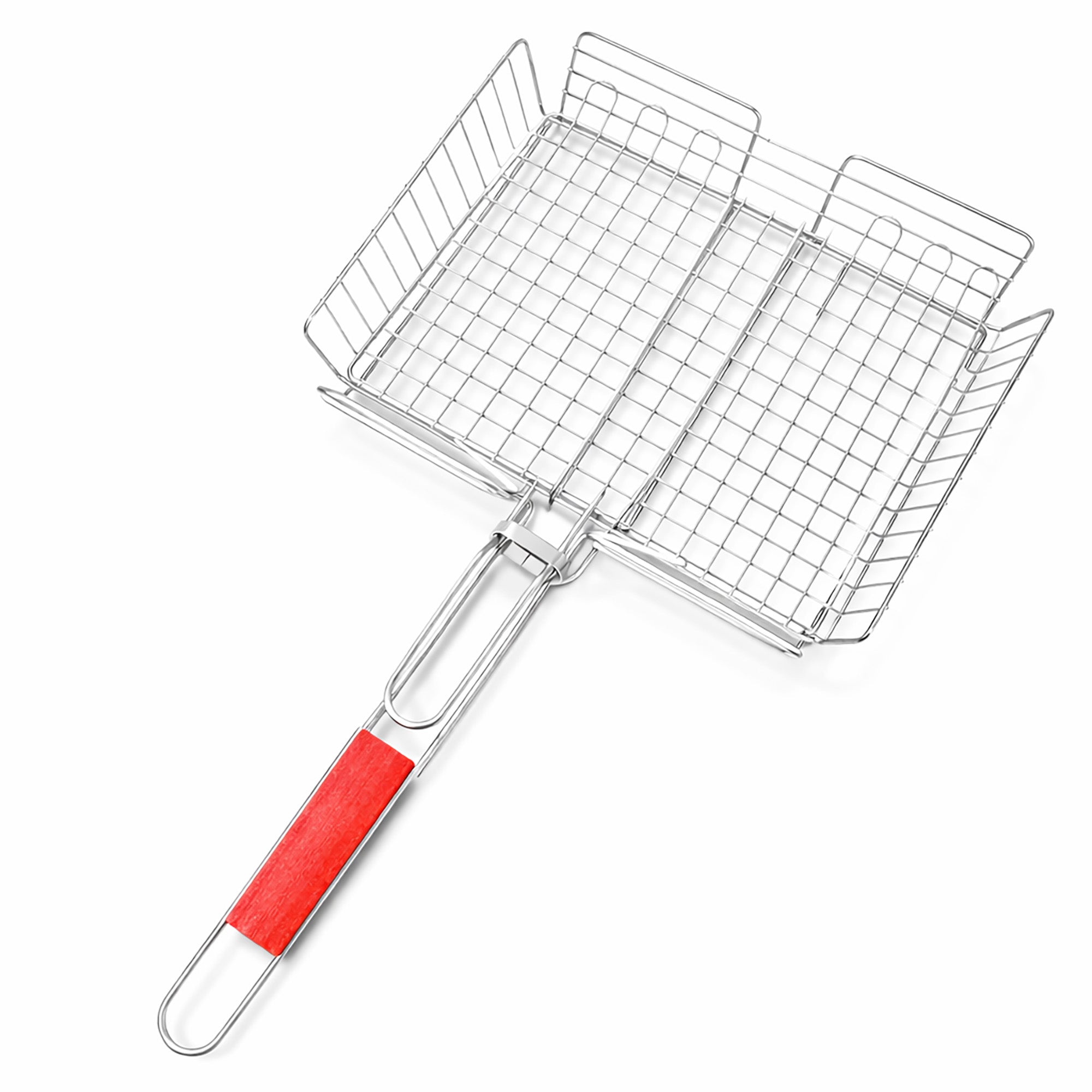 Baya Nar Rectangular BBQ Grill Basket with Handle 33 x 26 x 58 cm 1 Piece