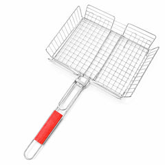 Baya Nar Rectangular BBQ Grill Basket with Handle 33 x 26 x 58 cm 1 Piece