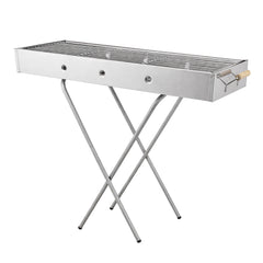 Baya Nar Stainless Steel BBQ Grill with Stand, 78 x 30 x 80 cm 1 Piece