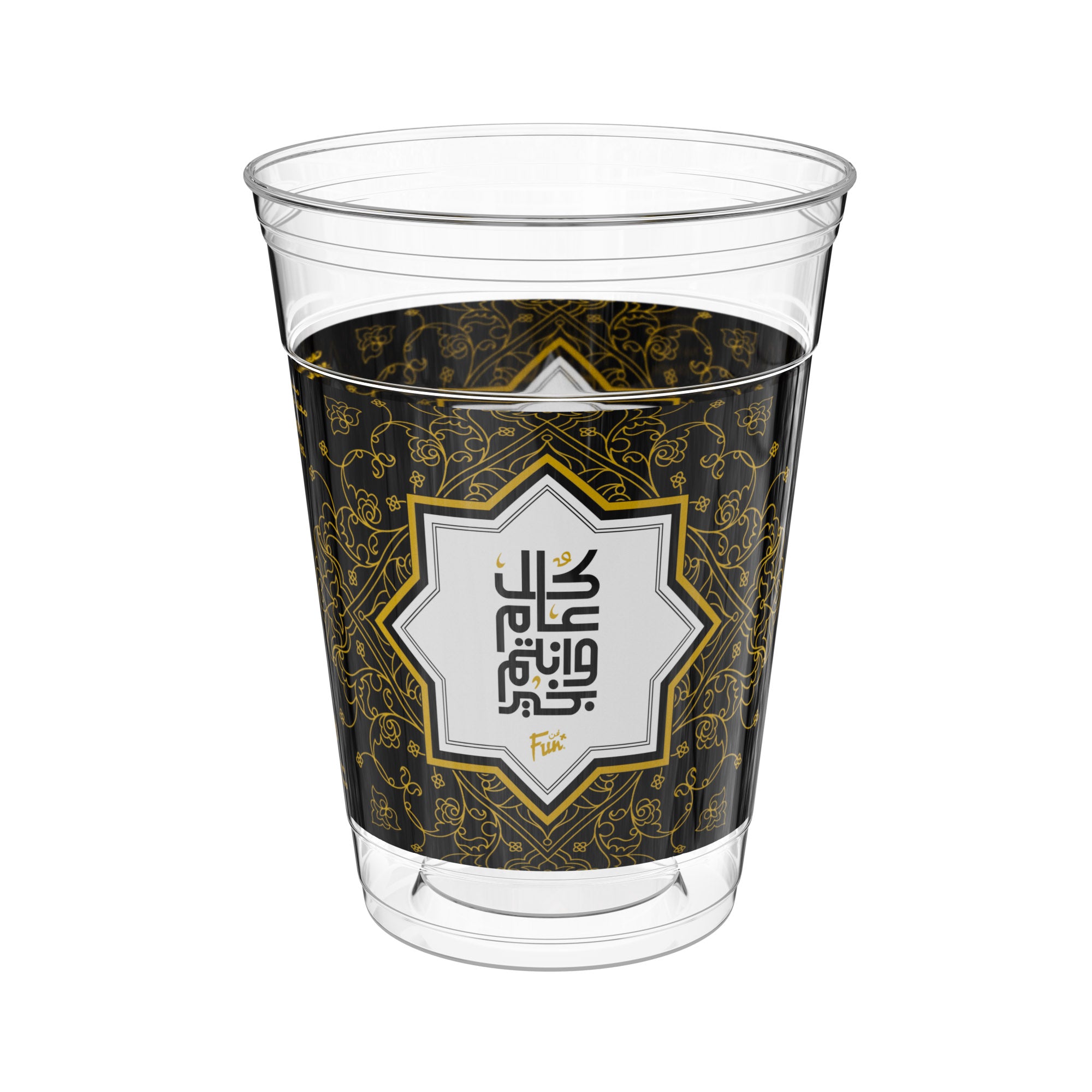 Fun Plastic Cups 16oz - Recycl'd80 PET - Eid Greeting [P:25pcsx1pkt] - CRP