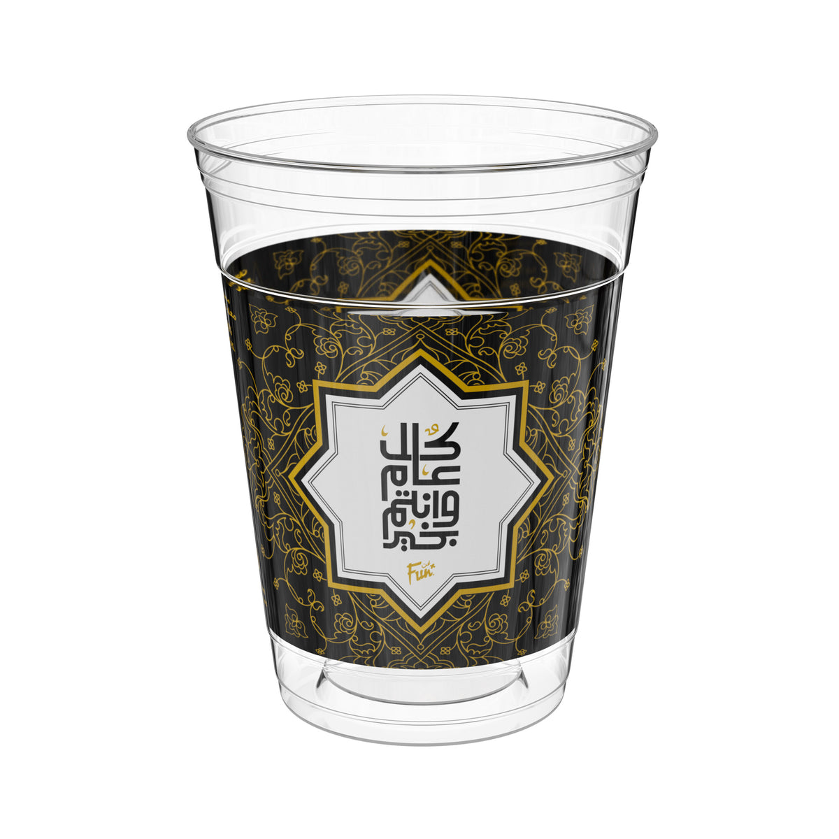 Fun Plastic Cups 16oz - Recycl'd80 PET - Eid Greeting [P:25pcsx1pkt] - CRP