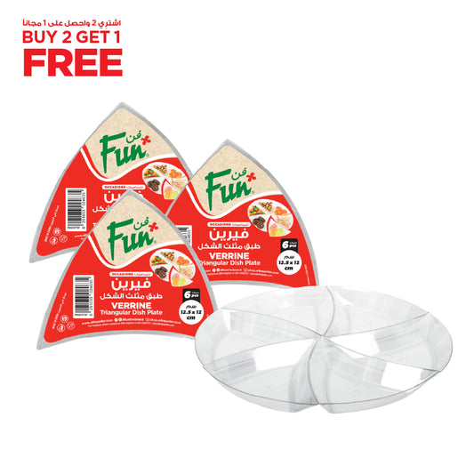B2G1 Fun® Verrine Triangular Dish Plates [6pcs x 1pkt]