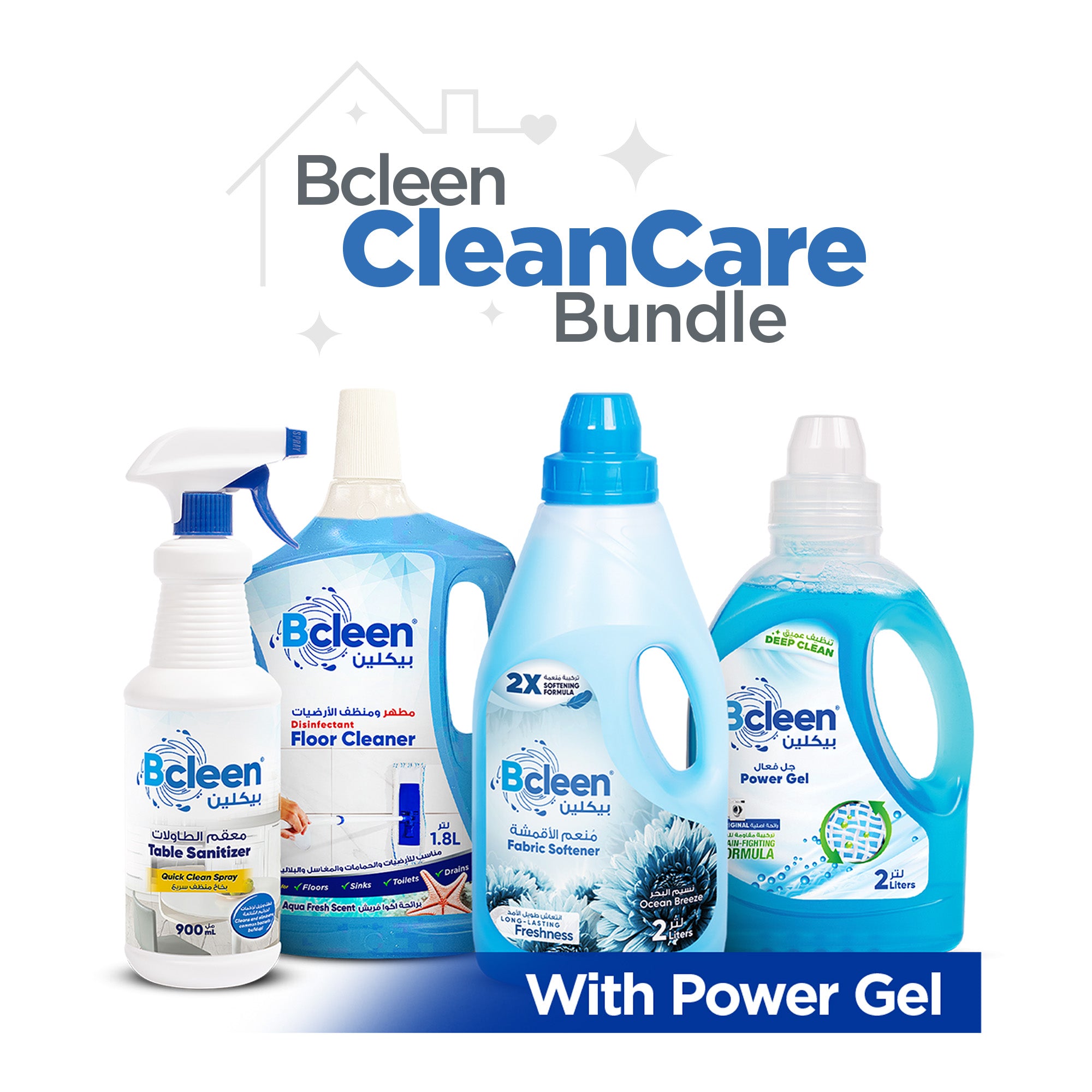 Bcleen CleanCare Bundle - With Power Gel