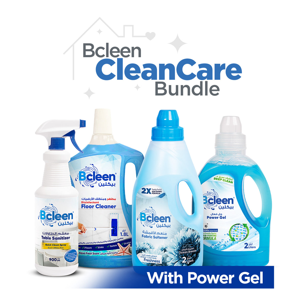 Bcleen CleanCare Bundle - With Power Gel