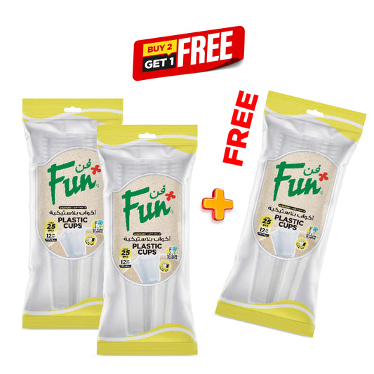 B2G1 Free Fun Clear Plastic Cup 12oz [P:25pcsx1pkt]
