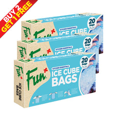 B2G1 - Fun® Clear Ice Cube bags 24cubes 20x31cm [20pcs x 1pkt]