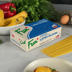 Fun Disposable Latex White Gloves [100pcs x 1pkt]