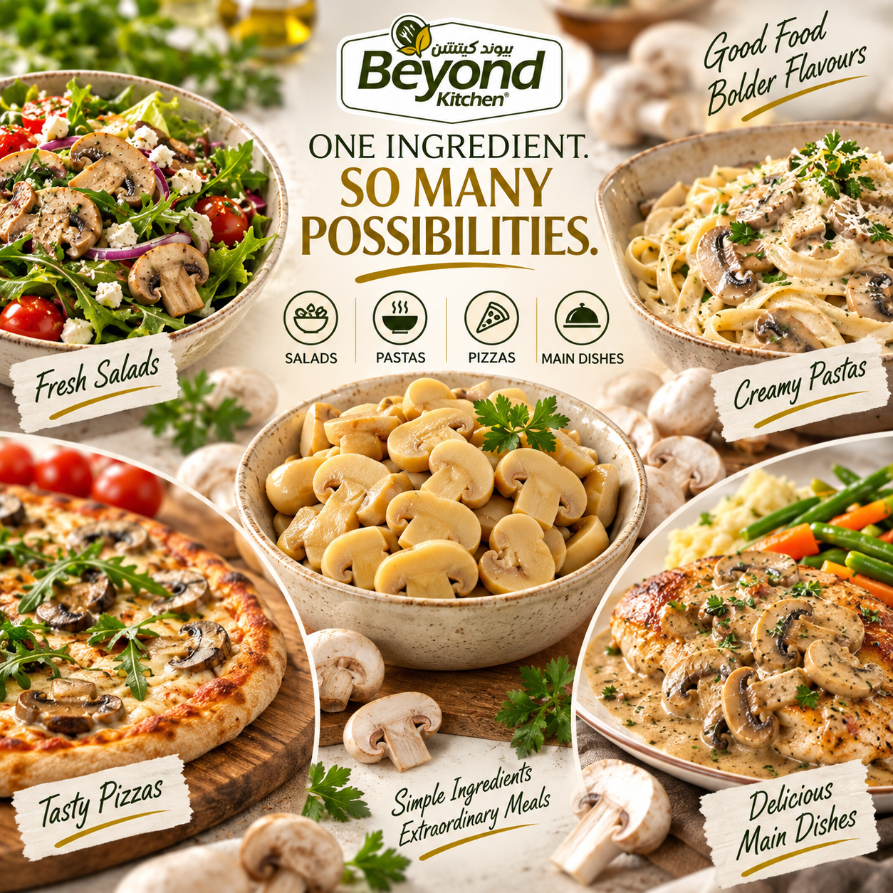 Beyond Kitchen Sliced Mushrooms 2500g [1pc]