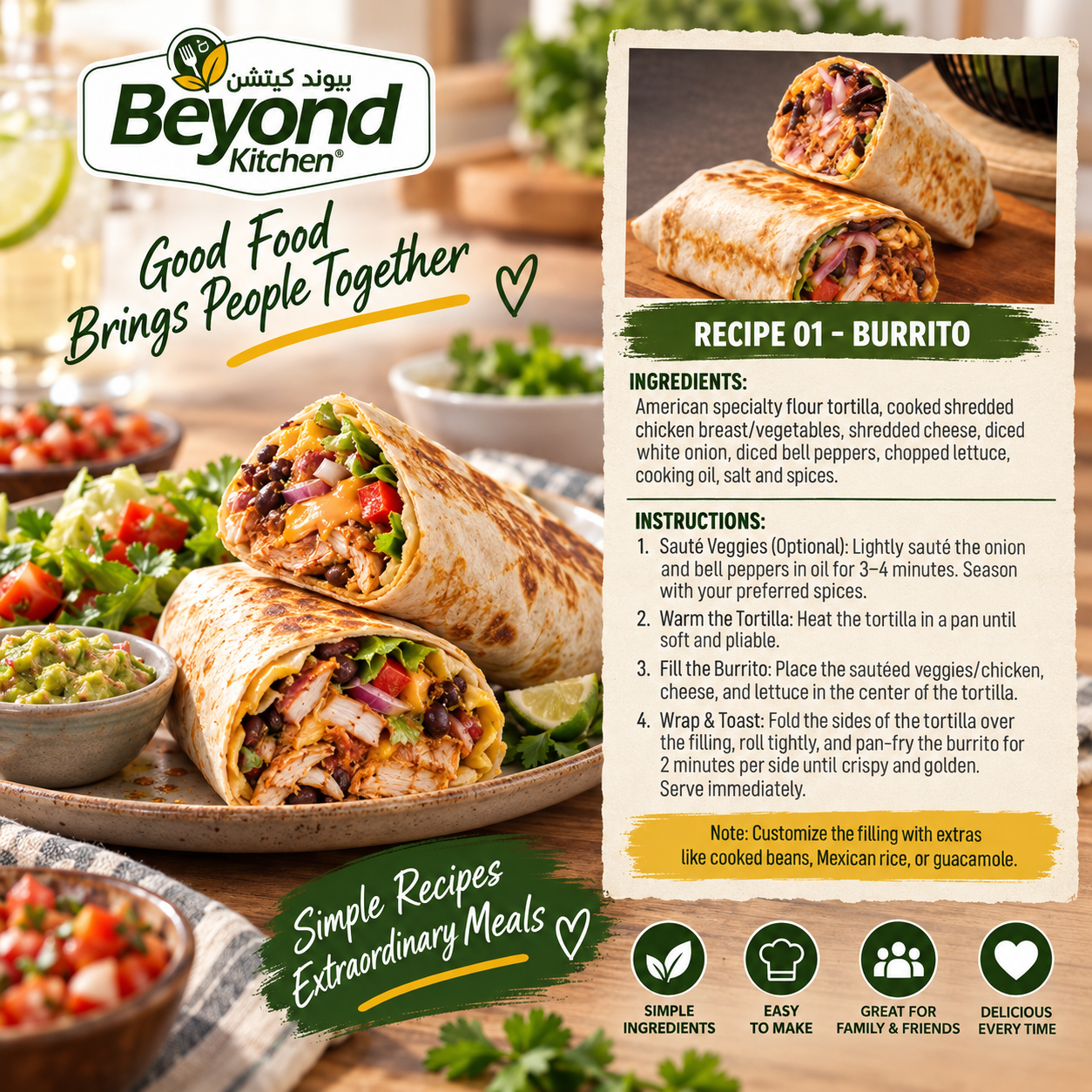 Beyond Kitchen Original Tortilla Wraps 25cm [10pcs x 1pkt]