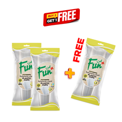 B2G1 Fun Plastic Clear Cups 8oz [P:25pcsx1pkt]