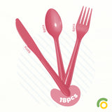 Fun® 2+1Free Bio`d Cutlery Sets – Blush Pink [18pcs x 3packs]