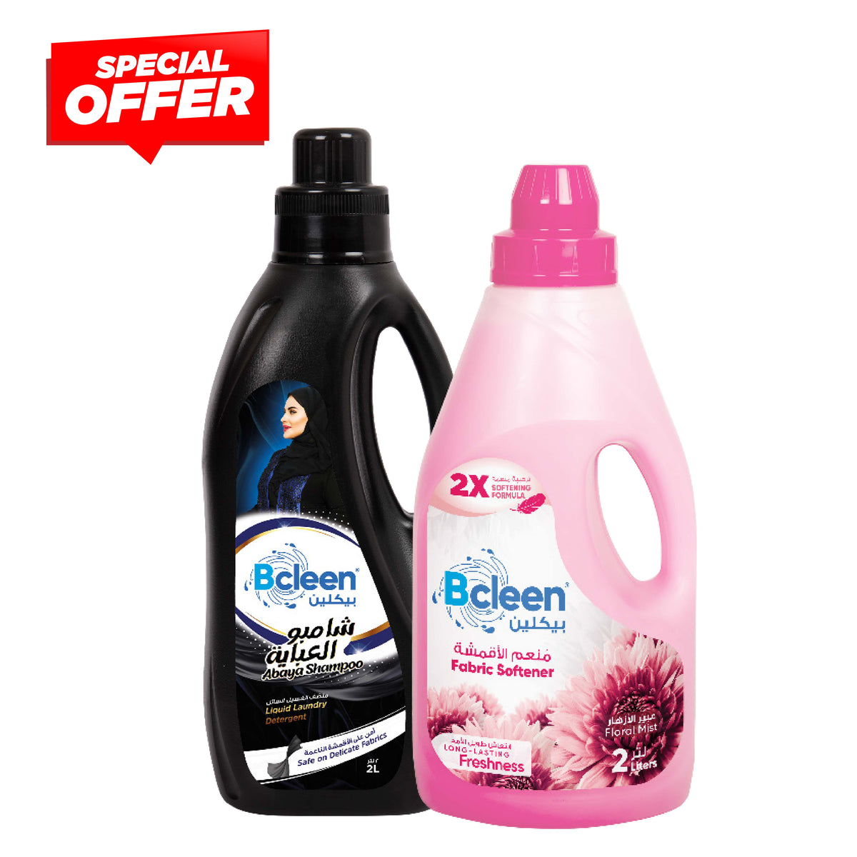 Bcleen Abaya Shampoo Fabric Softener Floral Mist COMBO