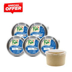 Fun Kraft Paper Multipurpose Containers with Clear Lids 500ml COMBO